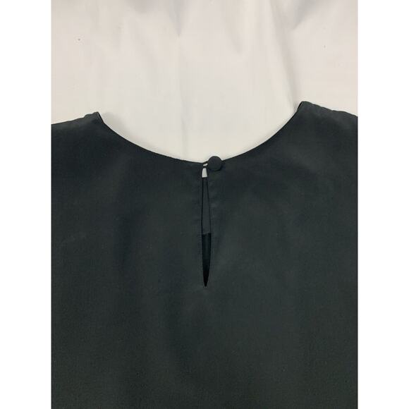 Vintage Ginger Meggs Women’s Short Sleeve Silky Top Chest Pocket Black M - Picture 11 of 11